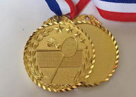 ชุบทองเหรียญโลหะกีฬาเหรียญโลหะผสมสังกะสีที่กำหนดเองสำหรับการแข่งขันแบดมินตัน