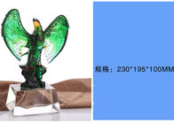 Jade Glass Chinese Liuli ผู้ได้รับรางวัลของที่ระลึกพร้อมเคลือบอินทรีอยู่ด้านบน