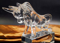 Crystal Cow Animal Figurines Model สำหรับตกแต่งบ้าน / สำนักงาน